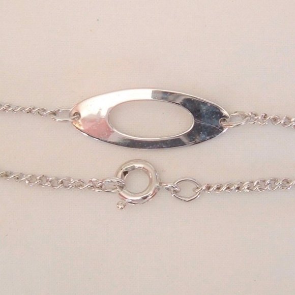 Vintage AVON Anklet Silver Tone 9" Retro 1978 Oval Ankle Bracelet - Picture 3 of 8